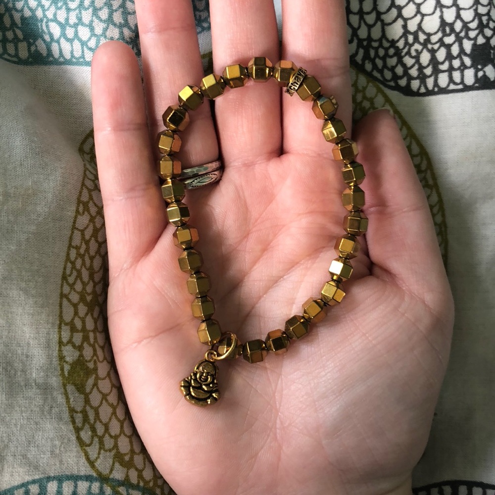 gold buddha bracelet